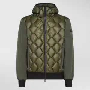 Bomber verde trapunta geometrica Peuterey