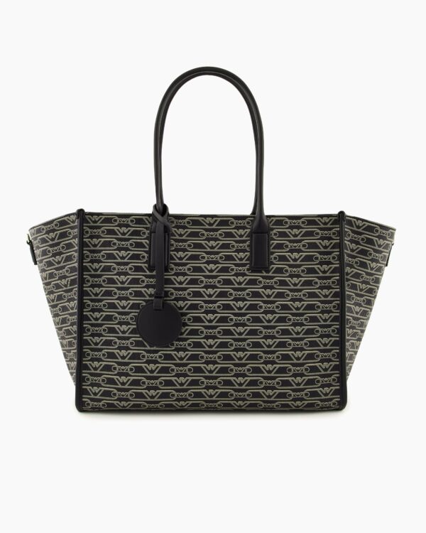 Shopper Media Stampa Monogram Emporio Armani